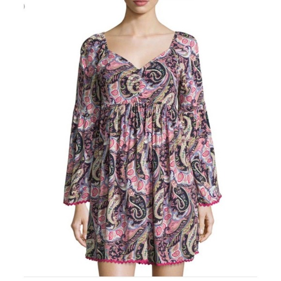 Romeo & Juliet Couture Dresses & Skirts - Romeo & Juliet Pink Blue Boho Paisley Dress Size M